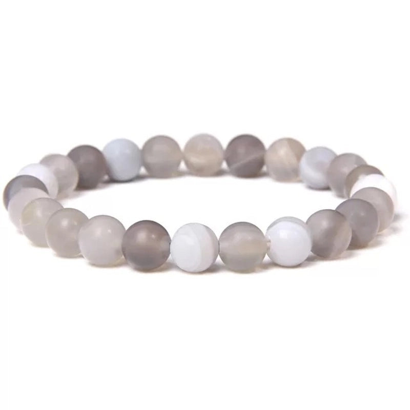 Internet Celebrant Jewelry Natural Agate Crystal Jewelry 8mm Bracelet Miscellaneous Stone Gemstone Color Unisex Bracelet Jewelry For Men And Women
