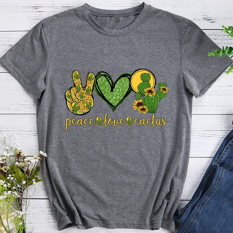 Peace Love Cactus T-shirt Tee -614950