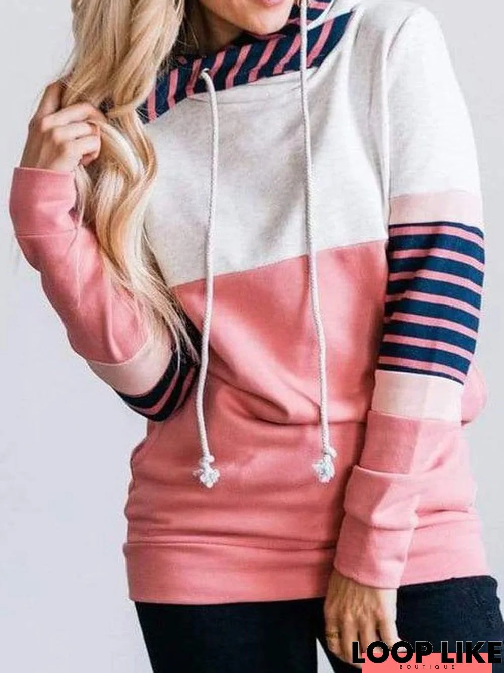 Stripes Hoodie Long Sleeve Sweatshirts