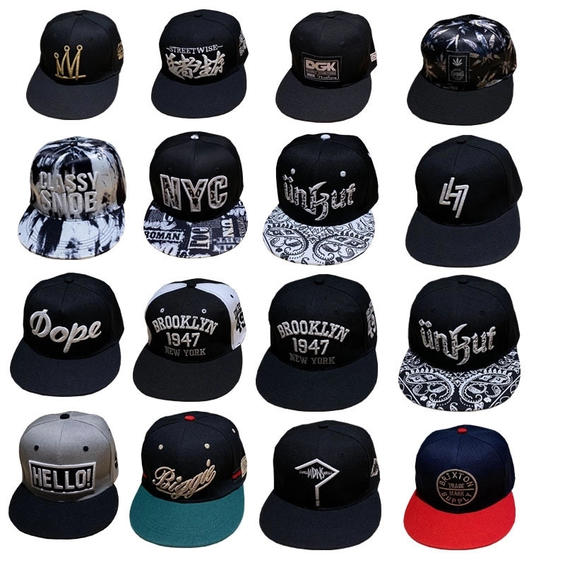 Hip-hop Cap Fashion Brand Flat-brimmed Cap Baseball Cap Female Spring Summer Flat-brimmed Cap Hip-hop Hat Male