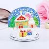 DIY Double Sided Special Shape Diamond Painting Compact Mirror Kit(Snow Room)