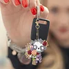 >SALE<6Pcs Acrylic Double Side Zombie Holding Flowers Diamond Art Craft Keychain