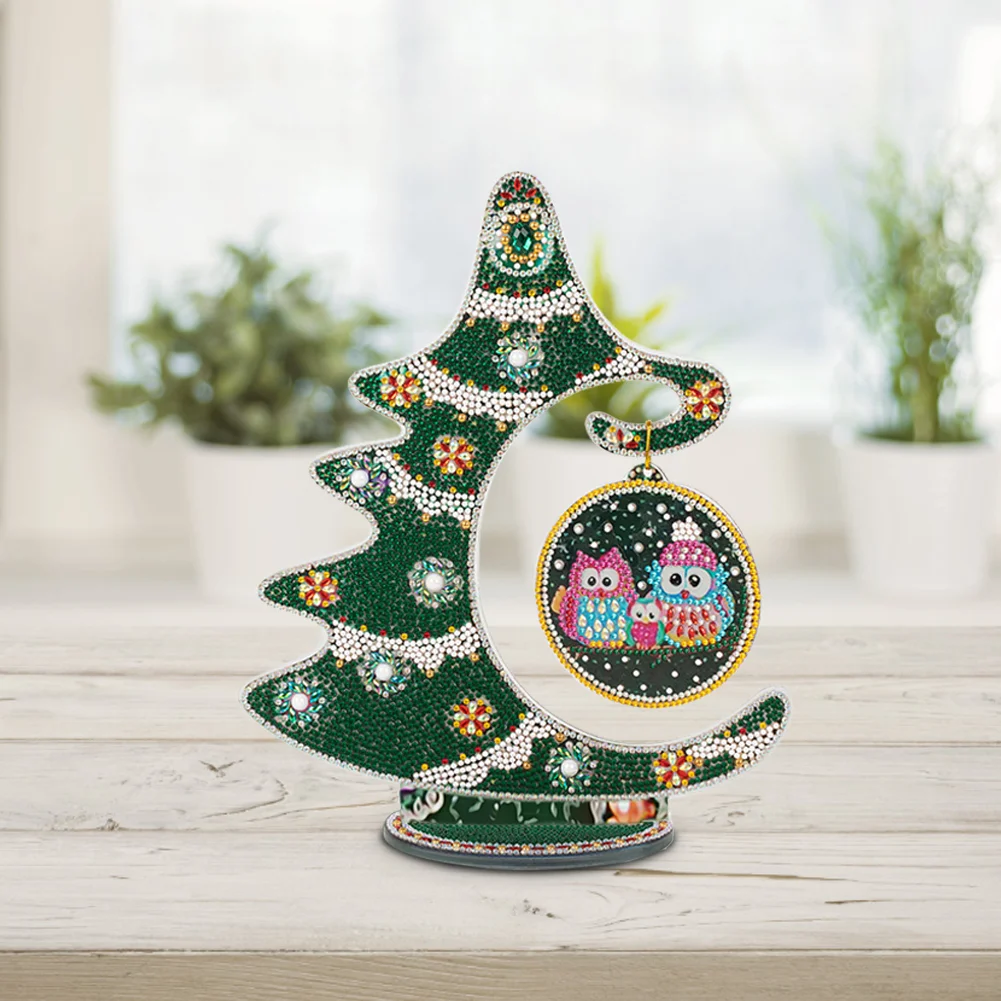DIY Diamond Painting Christmas Tree Crystal Art Ornaments(Single Side)