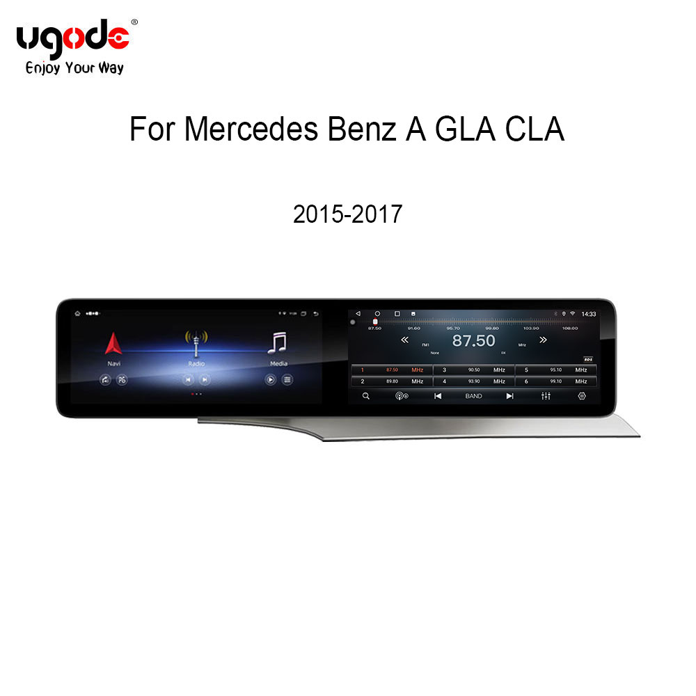 For Mercedes-Benz A GLA CLA 2015-2017 year Dual Android Screen Display with Apple CarPlay and Co Pilot Screen