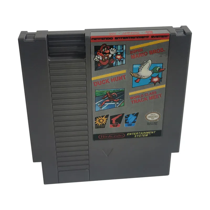 Super Mario Bros. + Duck Hunt + World Class TRACK MEET For Nintendo NES - 8 Bit Game Cartridge
