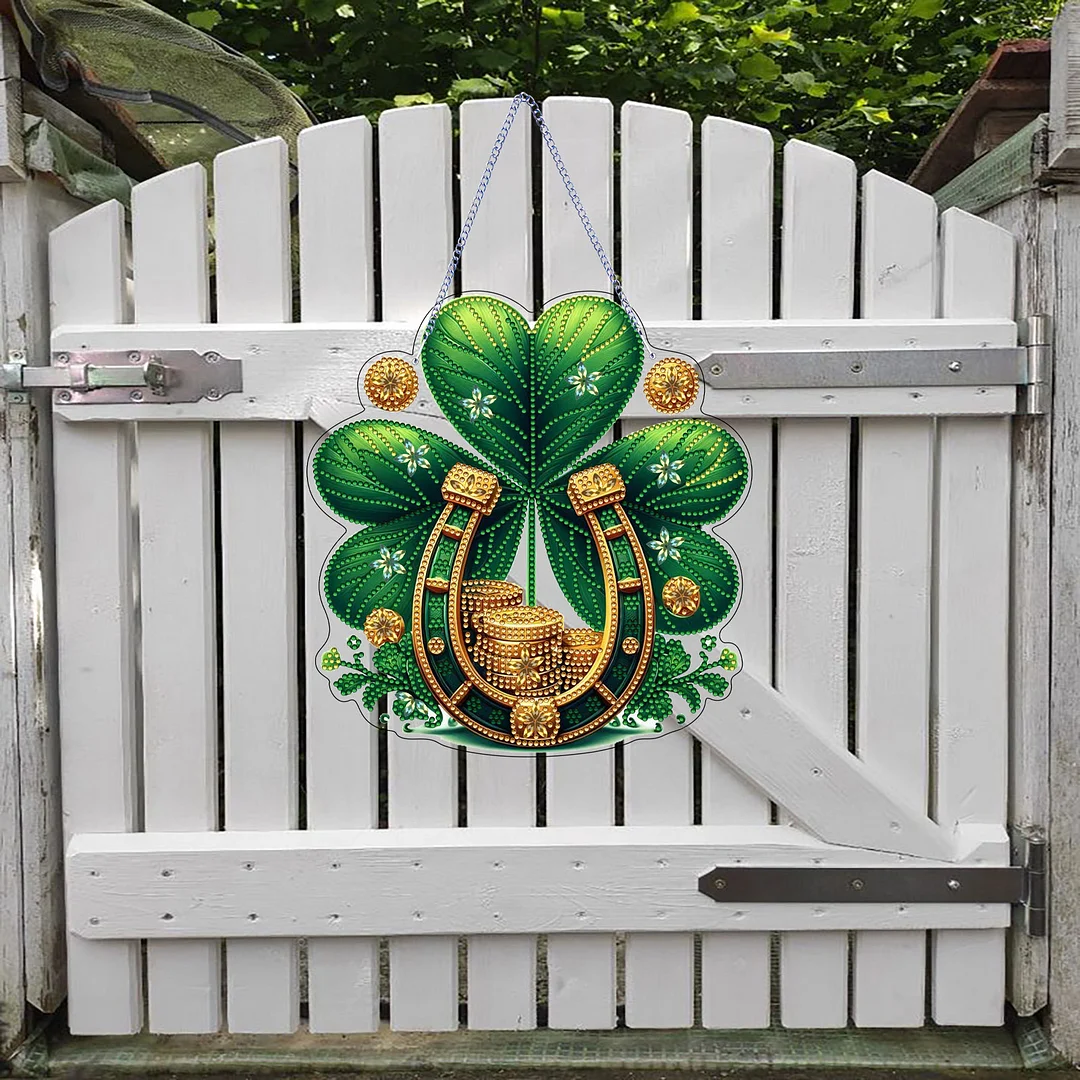 St. Patrick s Day 3 DIY 2D Flat Acrylic Diamond Painting Dots Pendant for Adults