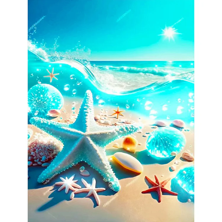 Dream Beach Starfish 30*40CM(Canvas) Full Round Drill Diamond Painting gbfke