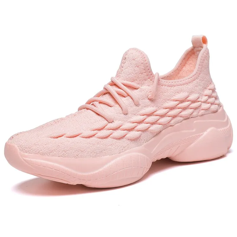 Woman Running Shoes Increasing 3.5CM High Heel Outdoors Breathable Mesh Sneakers Women Height Platform Breathable Sports Girl