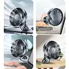 USB Single Head Car Fan 12V/24V with Suction Cup Windshield Desk Fan Auto Cooler