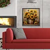 Iron Bucket Sunflower-Full Round Diamond Painting 30*30CM