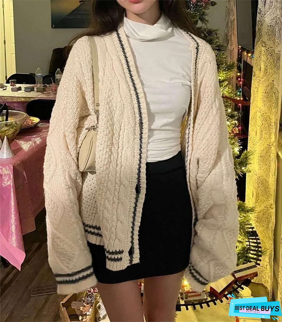 Long Sleeve Knitted Cardigan