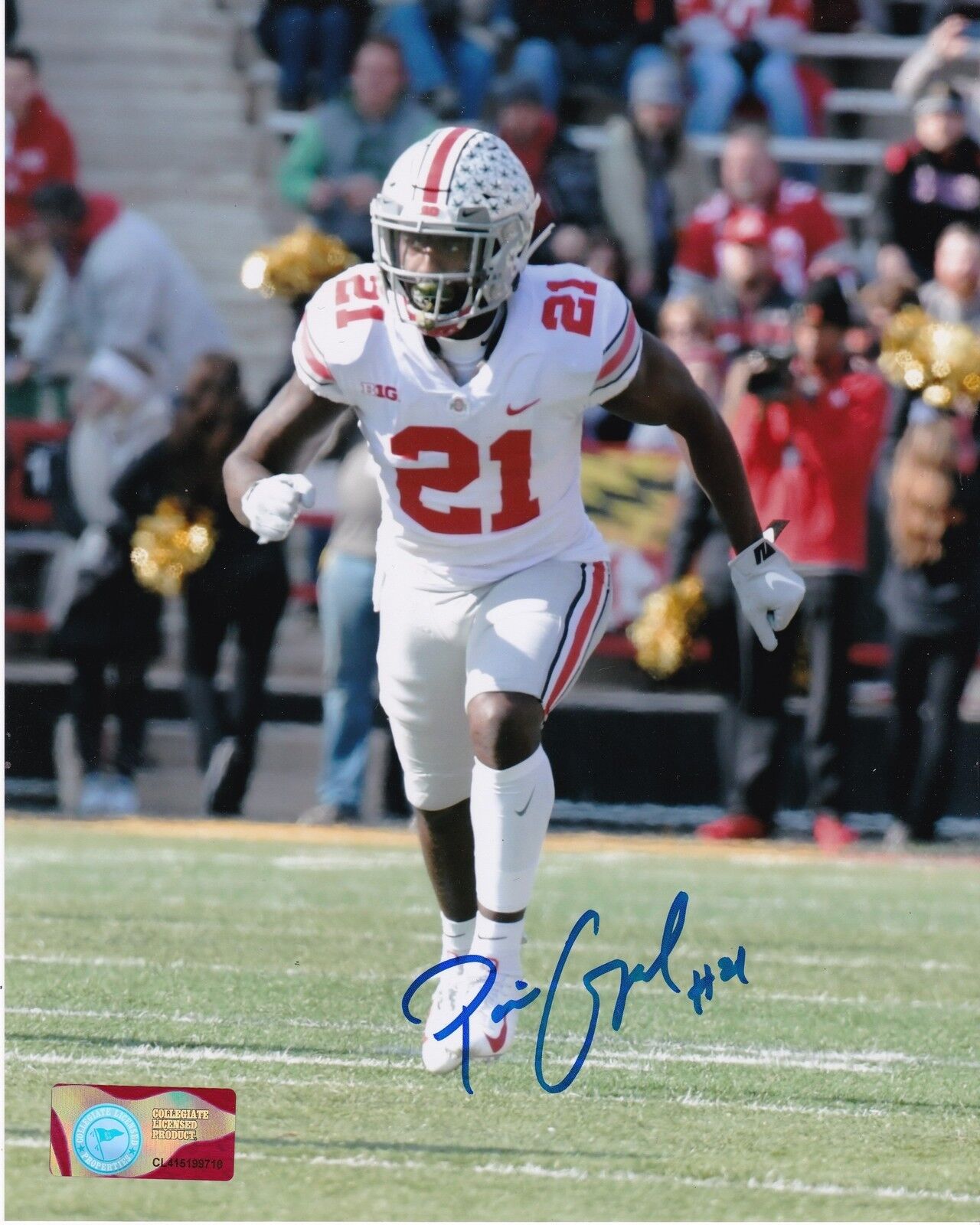 PARRIS CAMPBELL OHIO STATE BUCKEYES ACTION SIGNED 8x10