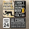 4pcs - Vintage Metal Signs(12*16Inch)   - Bar