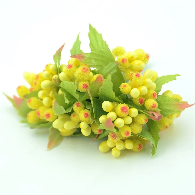 10PCS Mini Dichroic Glass Bud Stamen Artificial Flower Bouquet Wedding Box DIY Decoration Wedding Supplies Flower Accessories