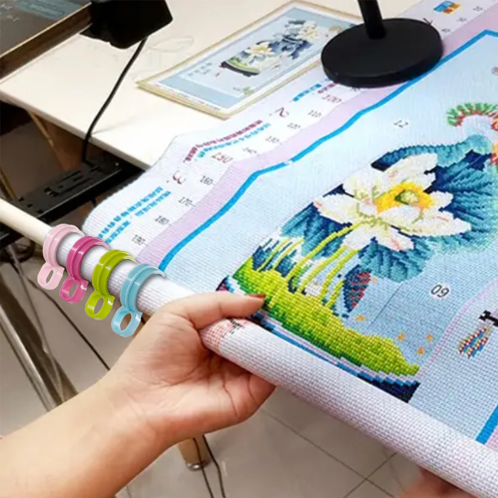 Multifunctional Cross Stitch Windproof Buckle Plastic Clothes Drying Rod Buckle