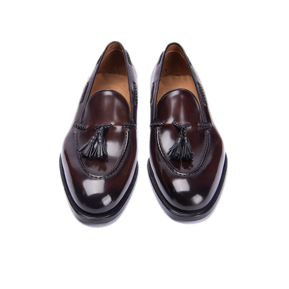VCSHOES British Vintage Men Casual Shoes Formal Dress Leather Shoes Tassel Business Wedding Loafers Oxfords