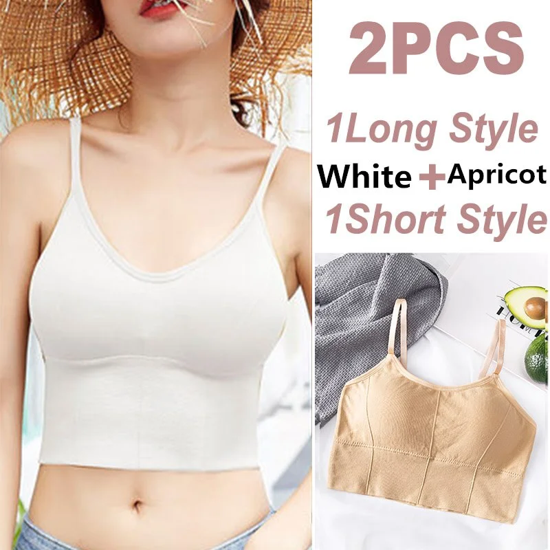 Long Style Women Tank Crop Top Sexy Underwear Female Crop Tops Lingerie Intimates With Padded Camisole Femme Push Up Bralette