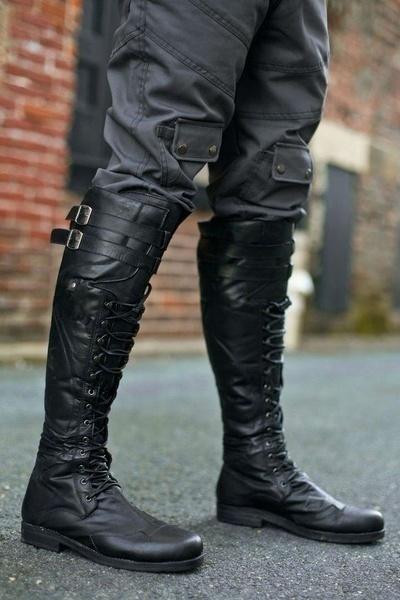 Women riding boots mid calf motorcycle boots