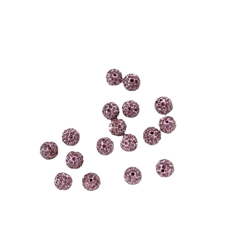 1 Piece Chinoiserie Solid Color Rhinestone Soft Clay Knitting Jewelry Accessories