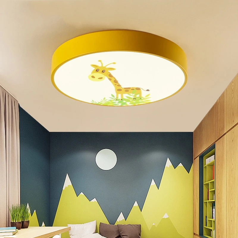 LED Ceiling Lamp Cartoon Kids Boy Girls' Room Round Multicolor 18W ...