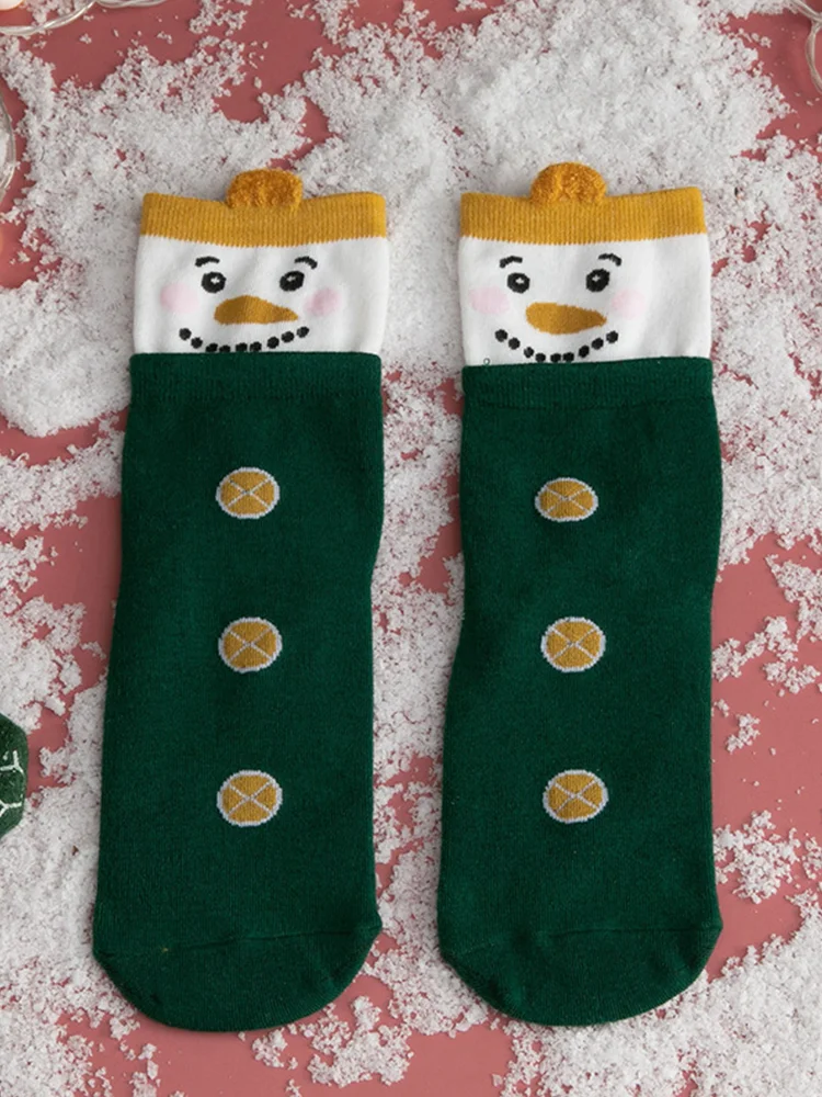 Cute 3D Cartoon Christmas Knittted Socks