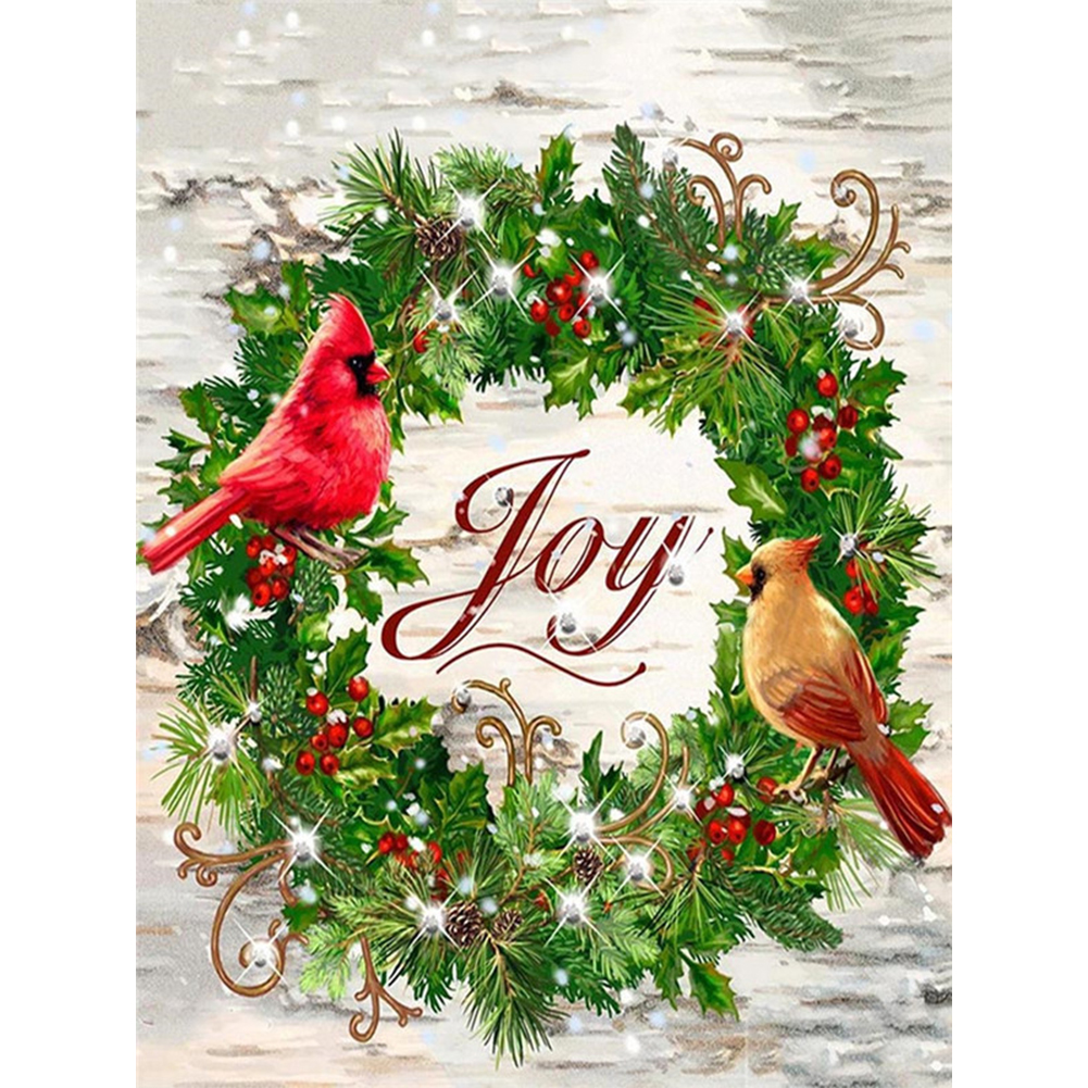 

Bird JOY Wreath - Square Drill Diamond Painting - 30*40CM, 501 Original