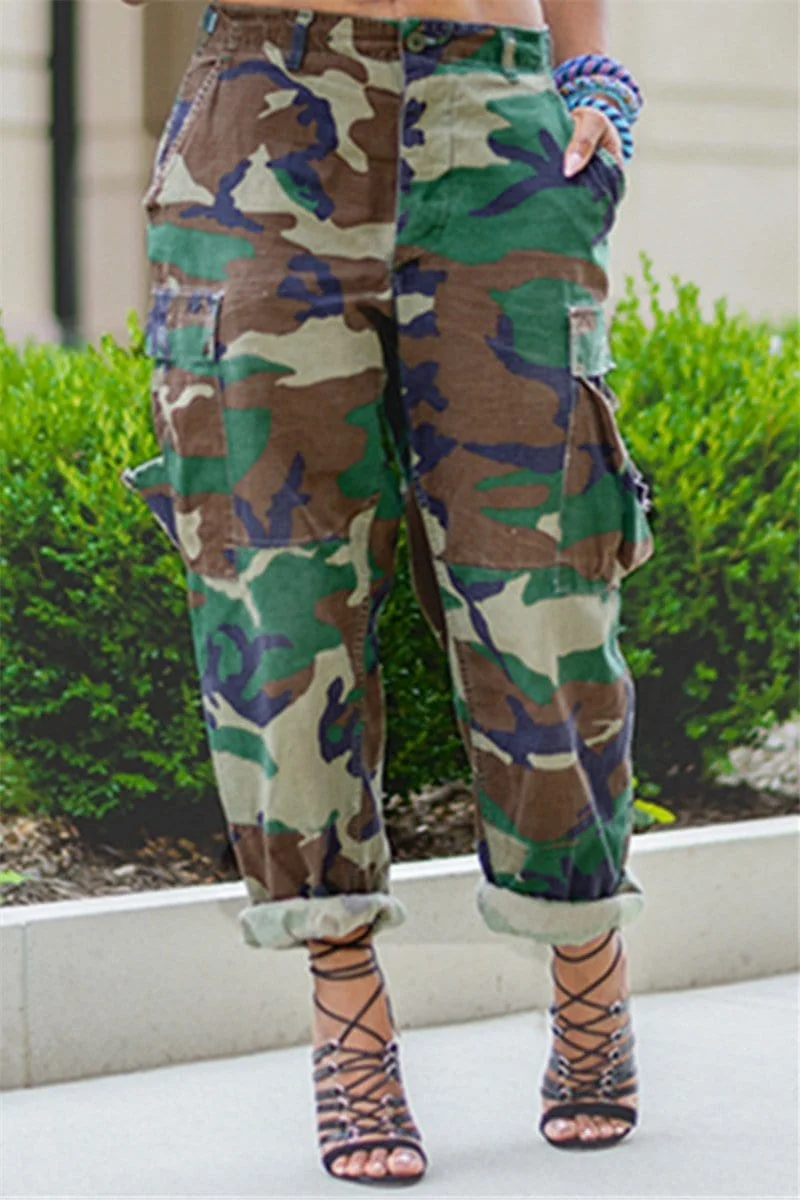 Fashion Casual Camouflage Trousers
