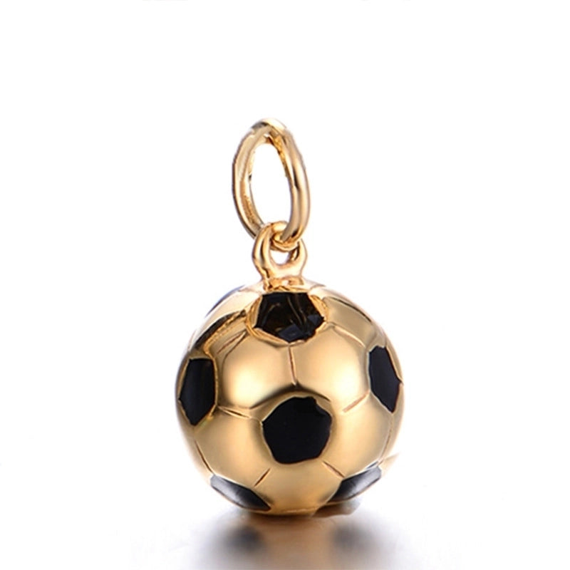 Fashion Football Titanium Steel Stoving Varnish Pendant Necklace 1 Piece