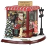 New Christmas Glowing Music Snow Scene House Window Home Christmas Ornaments Decorations