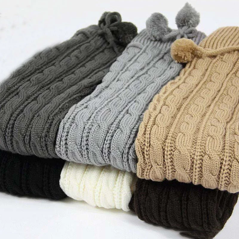 Leg Warmers Women Knitted Crochet Legging Warm Long Knee-stocks Womens Simple Solid Color All-match Female Trendy Casual 2020