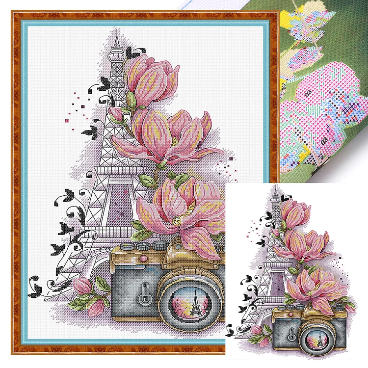 【Joy Sunday Brand】Photography 31*44cm 14CT Stamped Canvas Cross Stitch gbfke