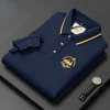 Men's Lapel Business Casual Embroidered Polo Shirt