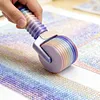 Diamond Art Roller Tools and Accessories for Rhinestone Embroidery with 10 Ridges Diamond Art Roller Straightener for Craft Lover Beginners (Purple Gradient)