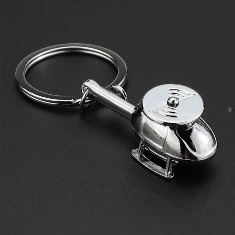 Modern Style Artistic Airplane Metal Unisex Bag Pendant Keychain