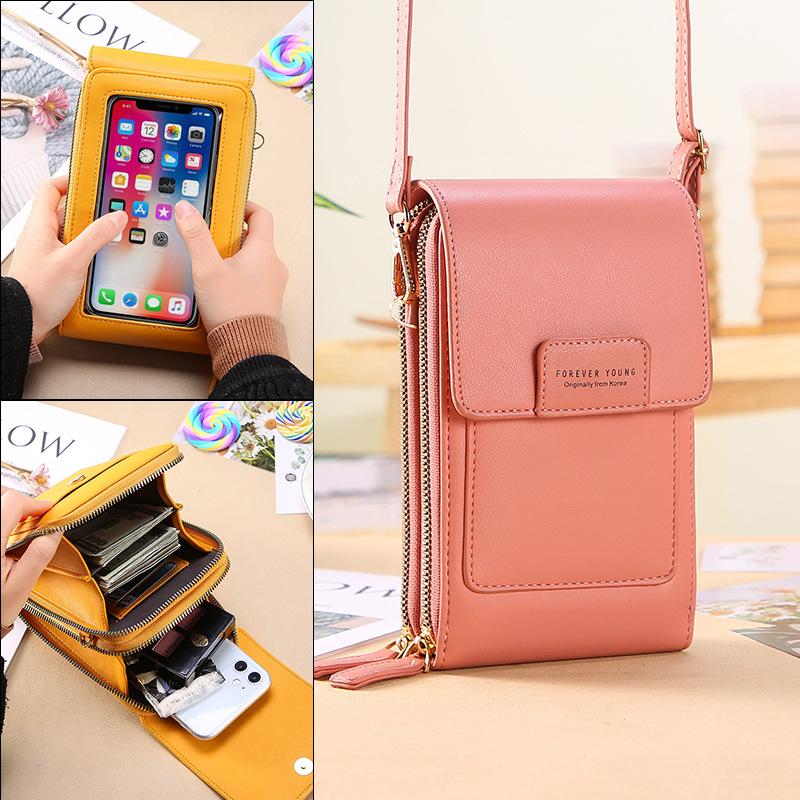 Touch screen phone bag female