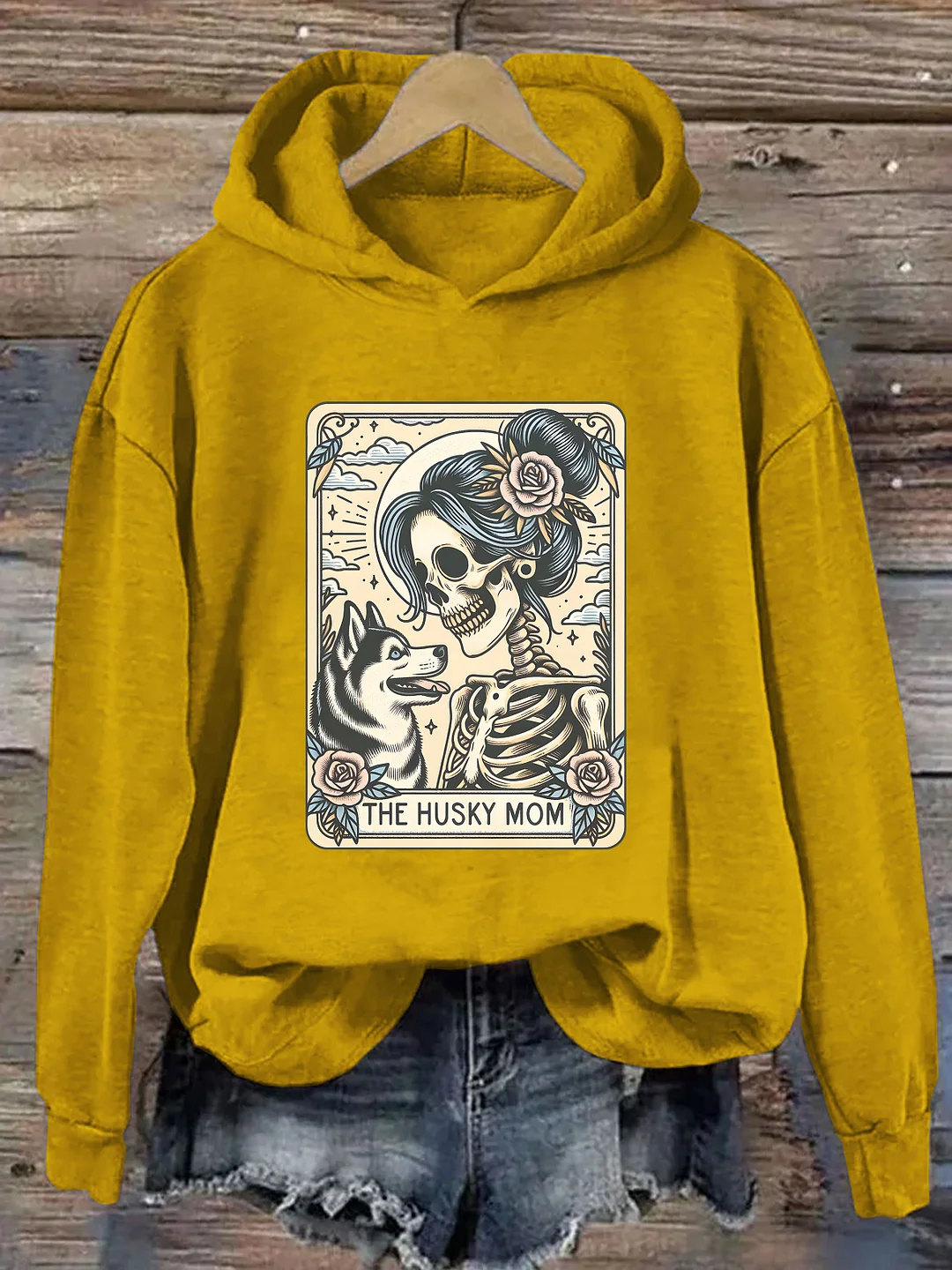 Siberian Husky Mom Tarot Card Hoodie
