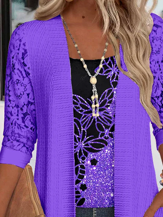 Women Half Sleeve V-neck Solid Color Dress