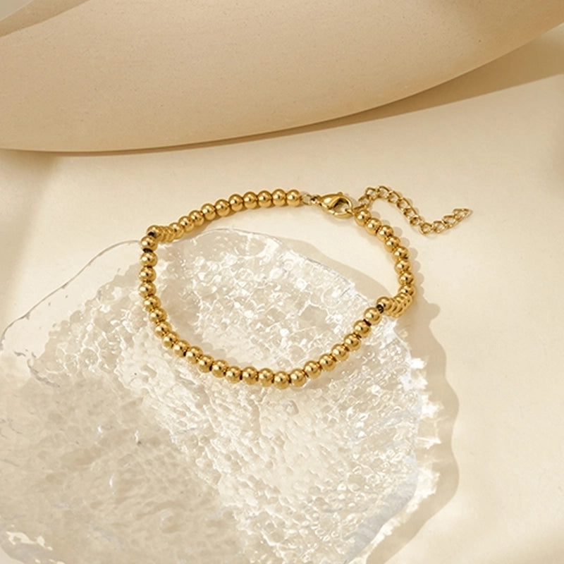 Elegant Retro Geometric Round 304 Stainless Steel 14K Gold Plated Bracelets In Bulk