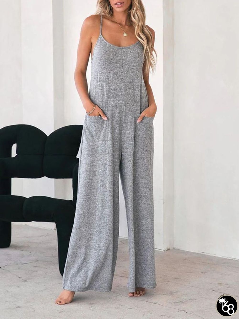 Knit Stretch Pocket Jumpsuit | 168DEAL
