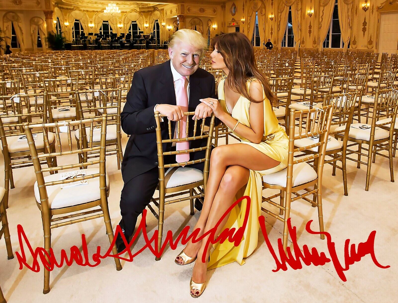 PRESIDENT DONALD & MELANIA TRUMP SIGNED AUTOGRAPH 8.5X11 Photo Poster painting PICTURE REPRINT