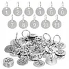 [US Local Warehouse] 25mm Number Tags with Rings 304 Stainless Steel Key ID Tag Hollow Round Metal Numbered Labels 1 To 500 for Restaurant Bar and Cafes