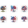 6pcs DIY Independence Day Diamond Painting Fridge Magnet