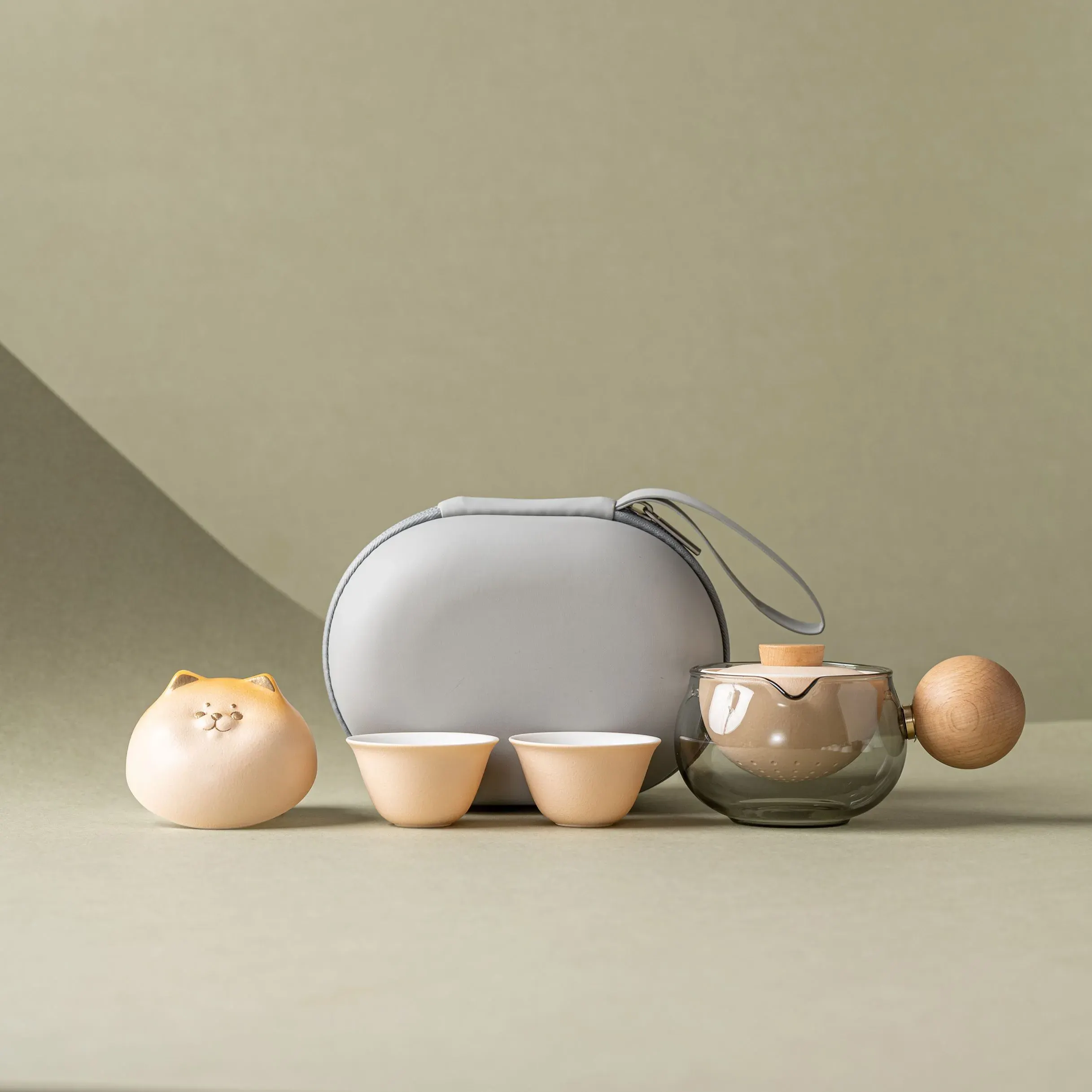 FromTea &ldquo;Shiba Spin&rdquo; Portable Tea Set With Rotating Strainer _Fromtea&reg; Official Store