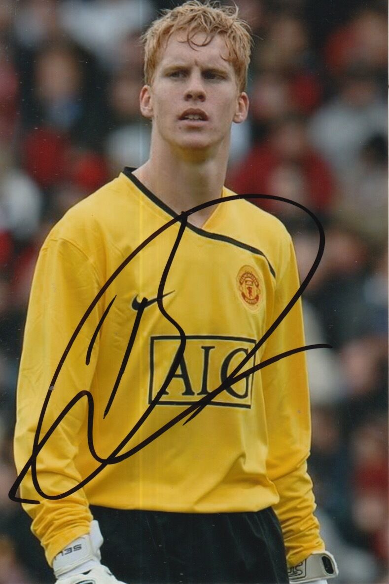 MANCHESTER UNITED HAND SIGNED BEN AMOS 6X4 Photo Poster painting.