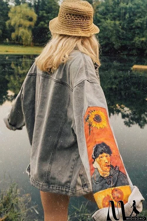 Vincent Van Gogh Embroidered Denim Jacket