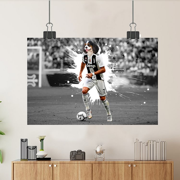 Cristiano Ronaldo football match Football star pictorial Portrait Custom Poster/Canvas/Scroll Painting/Magnetic Painting