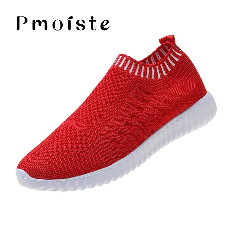 Women Sneakers Mesh Breathable Knit Female Tennis shoes woman 2020 Vulcanize Shoes Walking Large size 41-43 Casual shoe