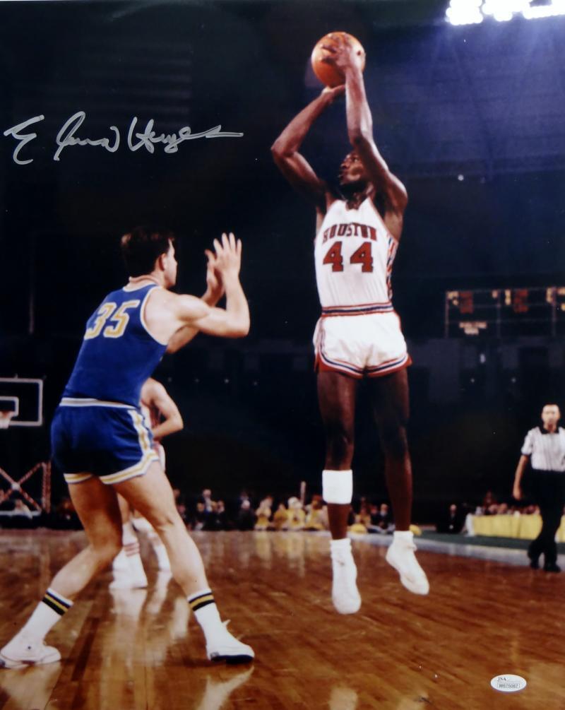 Elvin Hayes Autographed Houston Cougars 16x20 Shooting Photo Poster painting-JSA W Authenticated