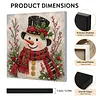 (20x20cm)Red Scarf Snowman Xmas Pearl Painting Art Kits With Inner Frame Pearl Gem Paintings Picture Arts Craft for Adults Beginners Home Wall Decor