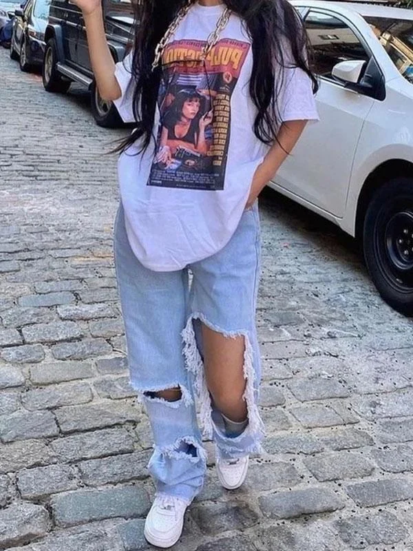 High waist wide leg jeans